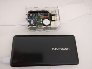 Raspberry Pi 3 with Witty Pi 2 on top and a powerbank
